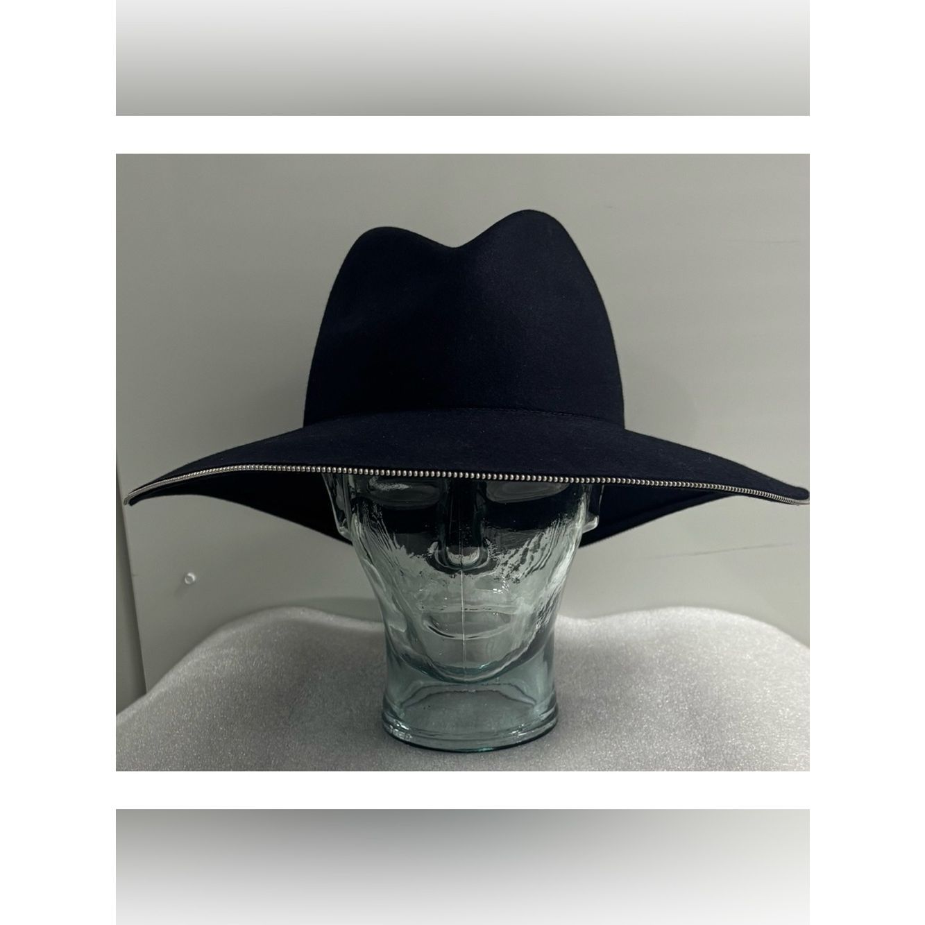 Vintage Mauser 100% Rabbit Hair Hillary Zipped Edge Fedora Hat Size M